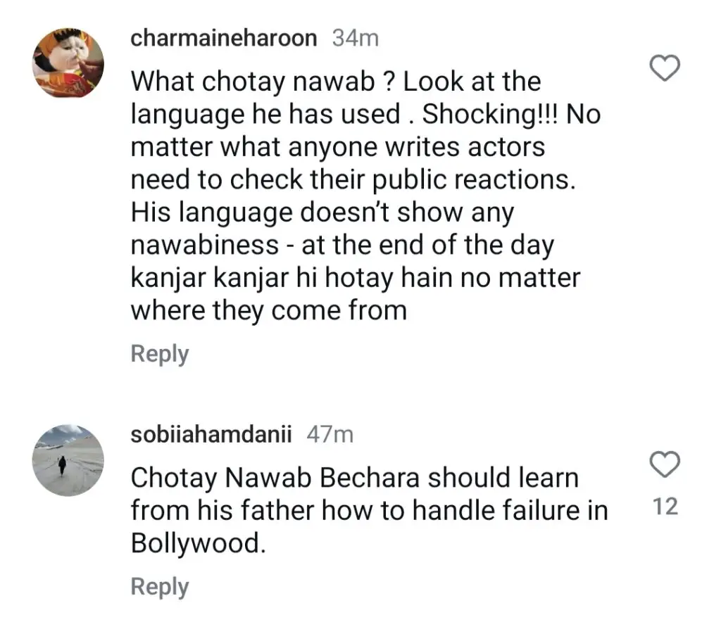 ابراہیم علی خان نے پاکستانی نقاد کو دھمکی دی