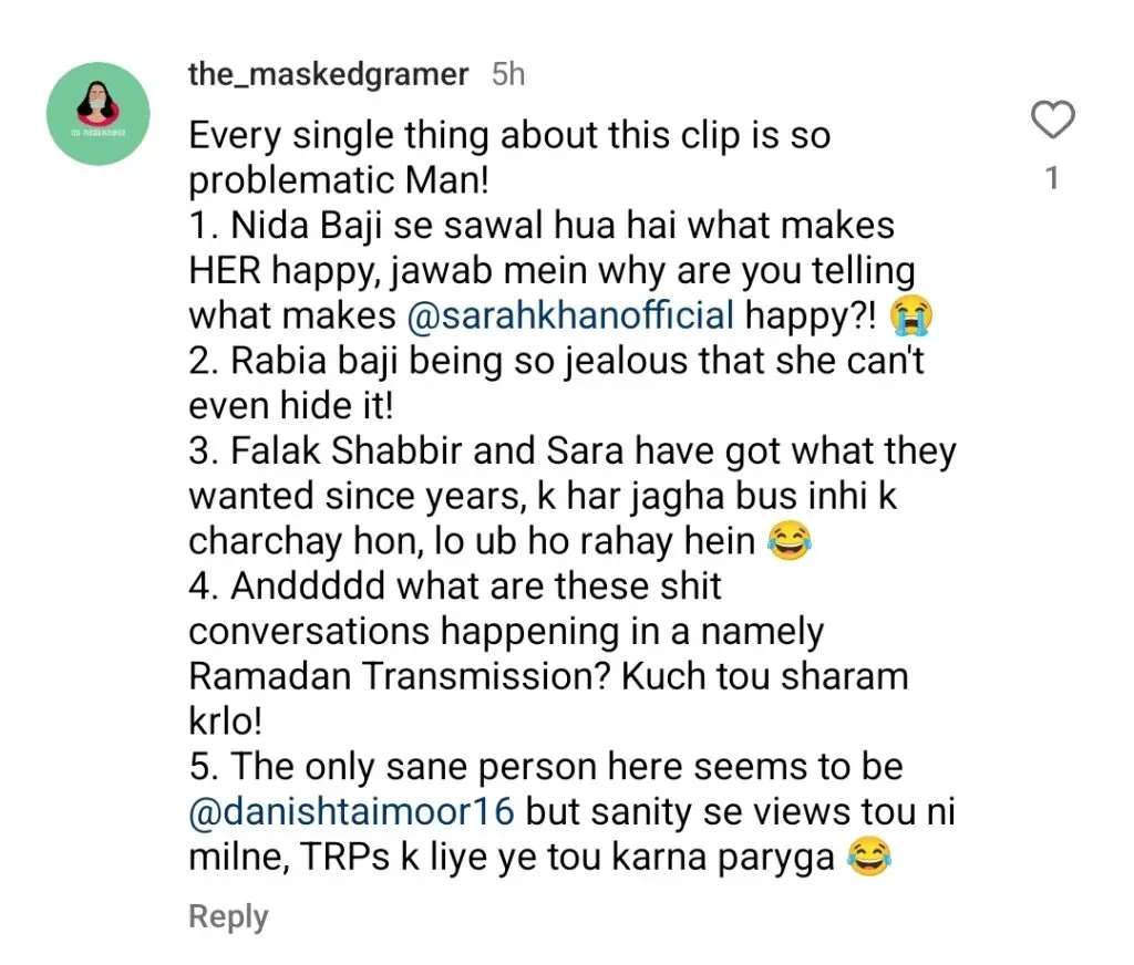 رابیا انم کو ڈینش تیمور کے ساتھ اپنے نادان لطیفوں کے لئے ردعمل کا سامنا کرنا پڑا