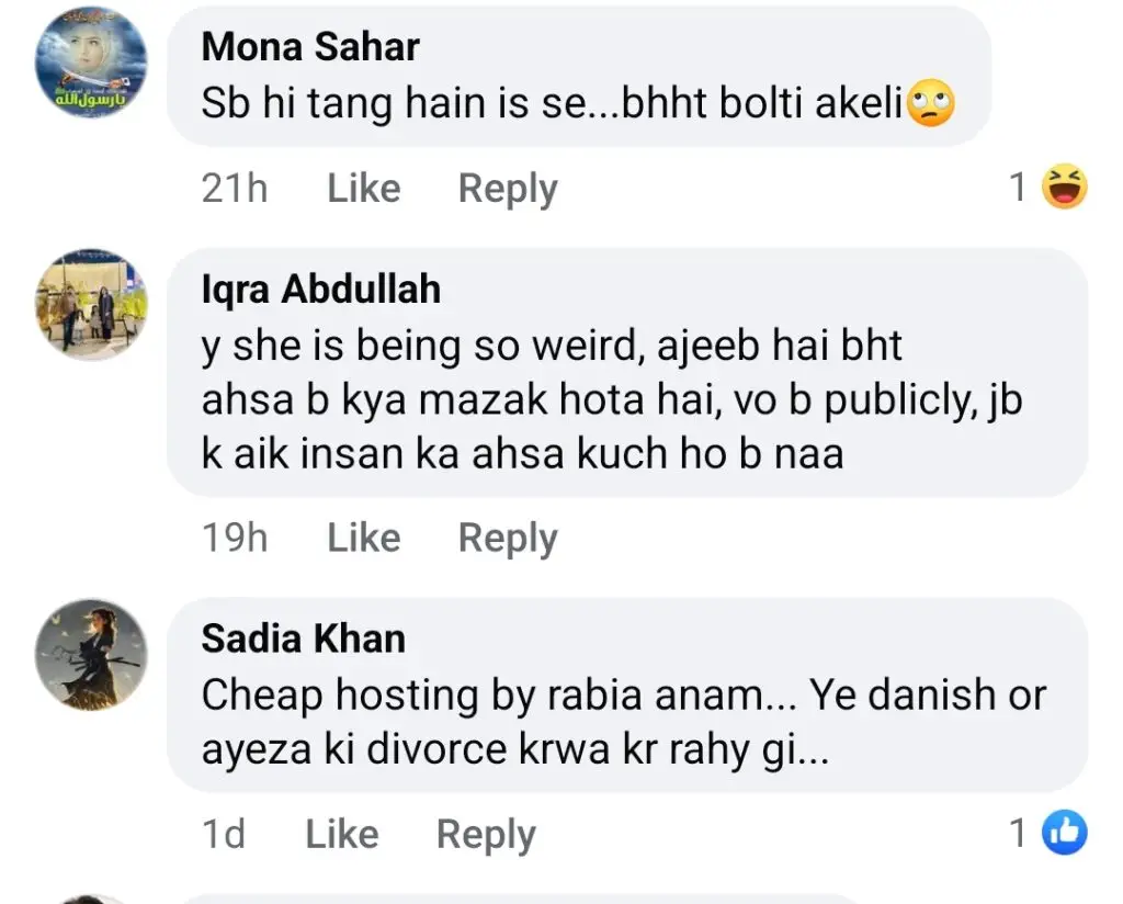 رابیا انم کو ڈینش تیمور کے ساتھ اپنے نادان لطیفوں کے لئے ردعمل کا سامنا کرنا پڑا