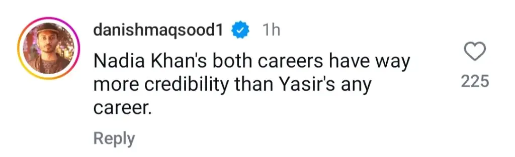 یاسیر حسین نے نادیہ خان کا موازنہ ارنب گوسوامی سے کیا