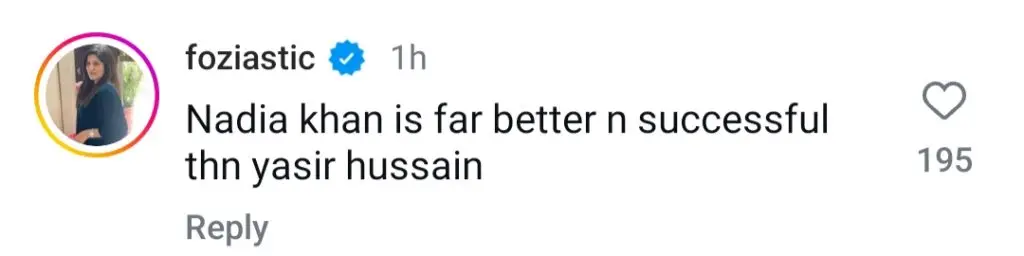 یاسیر حسین نے نادیہ خان کا موازنہ ارنب گوسوامی سے کیا