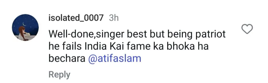 شائقین جنگ کے بعد ترانا کو بانٹنے کے لئے اٹف اسلم سے متاثر نہیں ہوئے