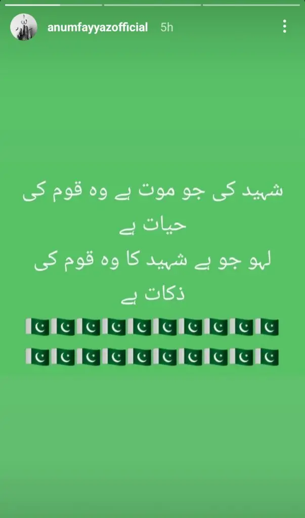 پاکستانی مشہور شخصیات نے پی اے ایف کے آپریشن بونیان ال مروسوس پر رد عمل ظاہر کیا
