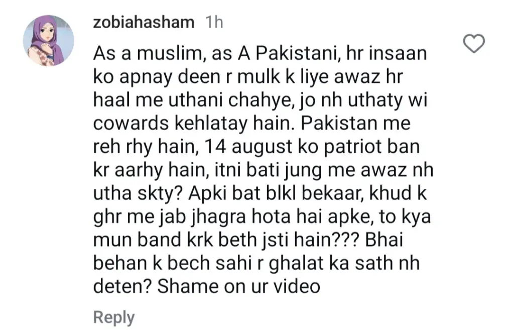فائزہ حسن نے مشہور شخصیات سے پوچھ گچھ کرنے والے لوگوں سے تالیاں بجائیں