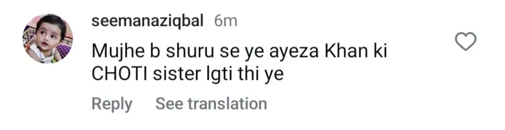 پبلک کے خیال میں نقاب سے تعلق رکھنے والی حنا طارق آئیزا خان سے مشابہت رکھتی ہے
