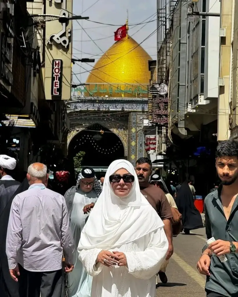 سدیہ امام نے عراق کے کربلا سے تصاویر شیئر کیں