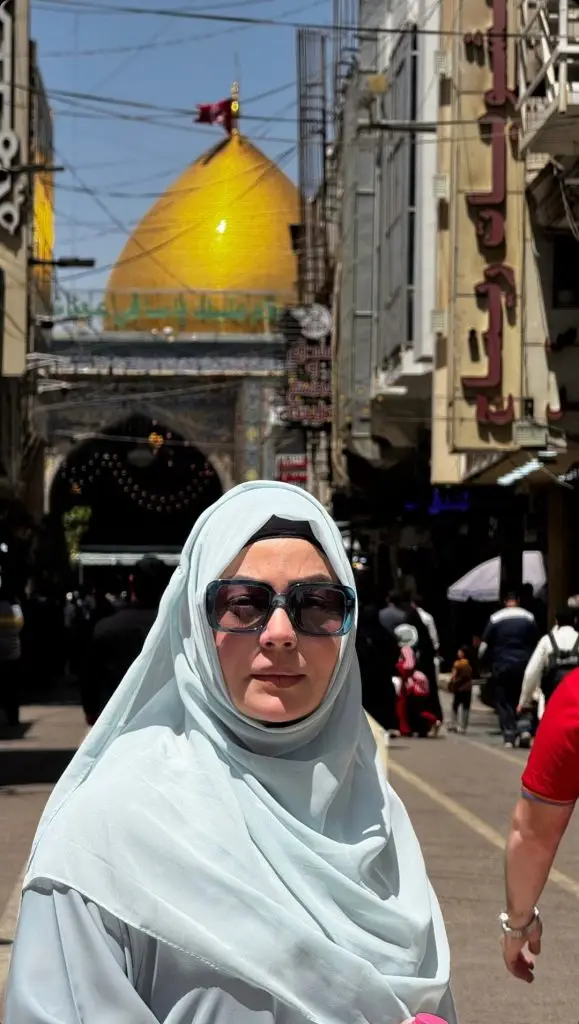 سدیہ امام نے عراق کے کربلا سے تصاویر شیئر کیں