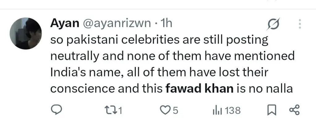 ہندوستان کے حملے کے بعد فواد خان نے اپنے سفارتی موقف پر تنقید کی