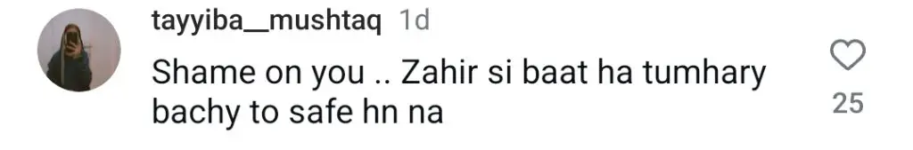 آئیزا خان نے اس کے غیر سنجیدہ سلوک پر تنقید کی