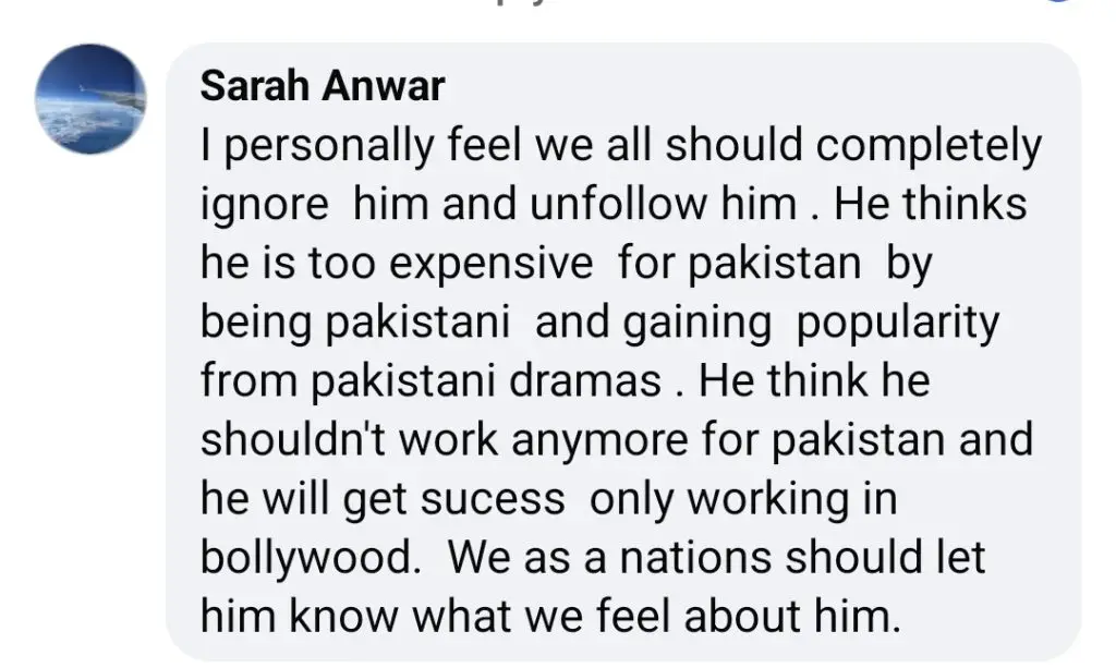 شائقین بالی ووڈ کے ساتھ ان کی وفاداری کے لئے فواد خان کو سلیم کرتے ہیں