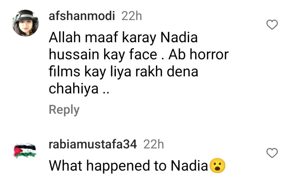 نادیہ حسین سے زیادہ میک اپ اور سرجری عوامی بحث کو تیز کرتی ہے