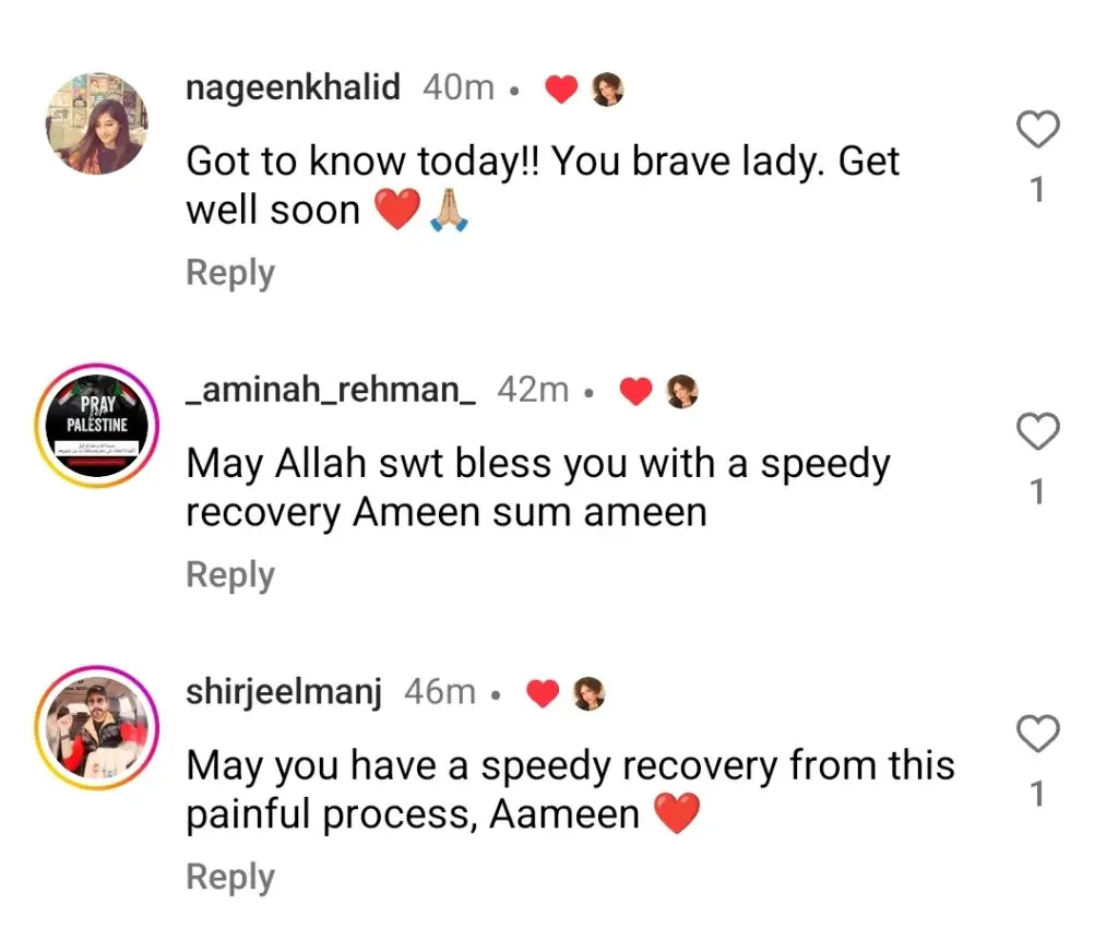 انجلین ملک کو کینسر کے سفر میں شریک ہوتے ہی تعریف ملتی ہے