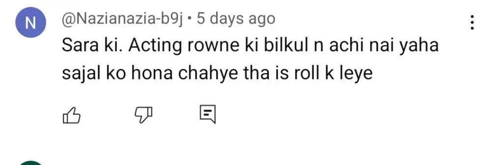 شیر میں سارہ خان کی جذباتی کارکردگی عوام کو مایوس کرتی ہے