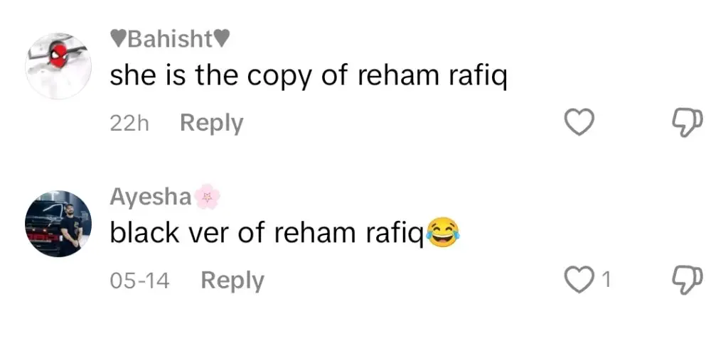 ریہام رافیق کو وائرل ڈانس کلپ پر شدید ردعمل کا سامنا کرنا پڑتا ہے