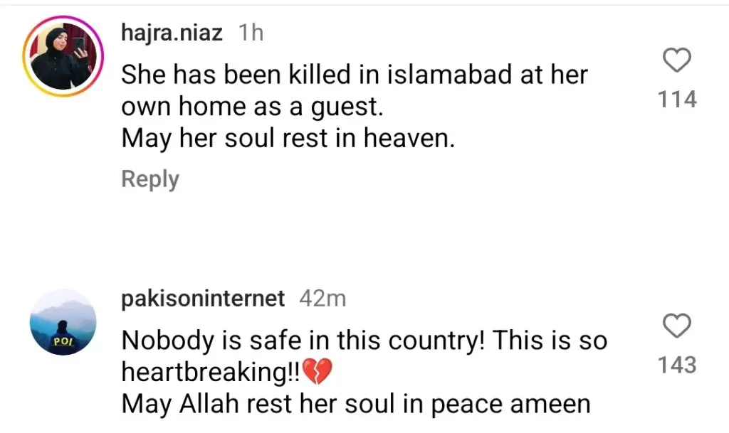مبینہ طور پر اسلام آباد میں نوعمر متاثرہ ثنا یوسف نے قتل کیا