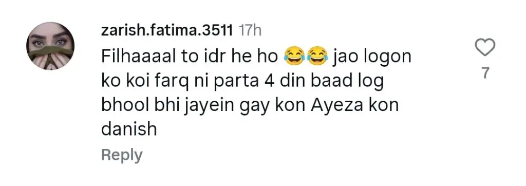 آئیزا خان کے مستقبل کے منصوبوں نے بحث مباحثہ کیا