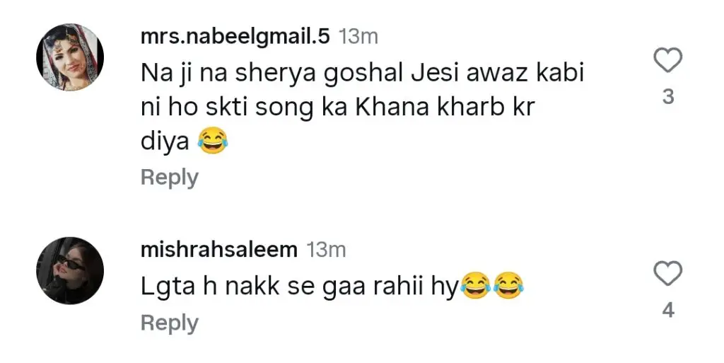 رابیکا خان نے سیارا گانا گانے کے لئے ٹرول کیا