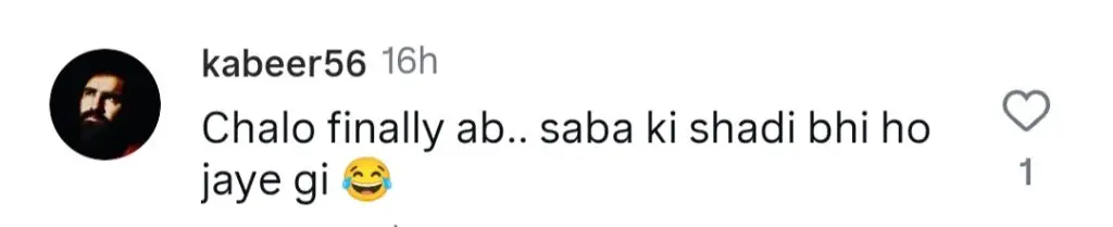 کارڈوں پر سبا قمر شادی
