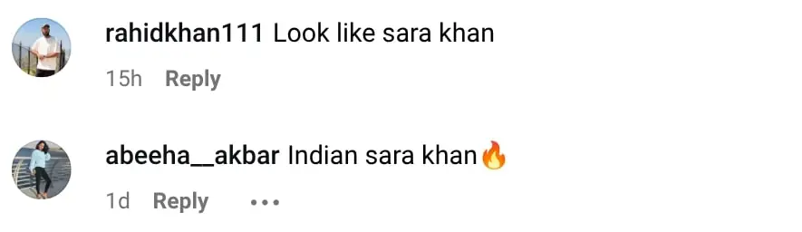 سارہ خان کی ہندوستانی ڈوپلگینجر نے مداحوں کو حیرت میں ڈال دیا