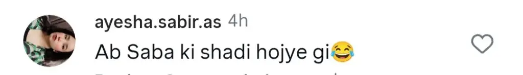 کارڈوں پر سبا قمر شادی