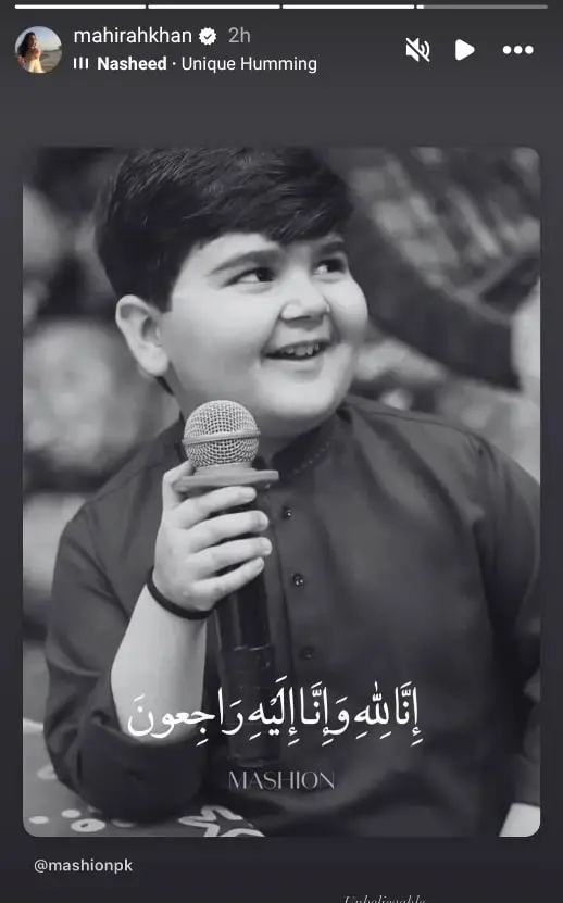 پاکستانی مشہور شخصیات نے عمیر شاہ کی المناک موت پر ماتم کیا