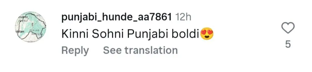 عشنا شاہ نے اپنے پنجابی کی تعریف کی