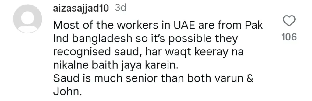 ورون دھون کے سعود کے اسٹار کی حیثیت پر رد عمل پر جاوریا سعود