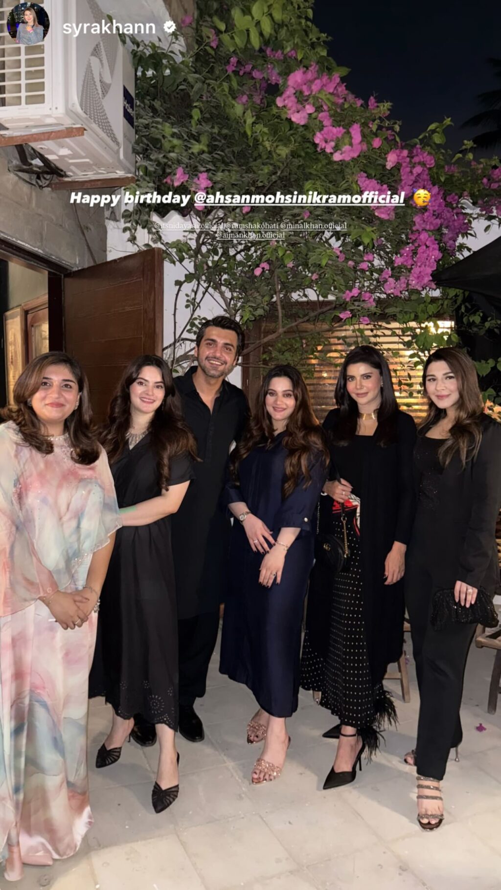 احسن محسن اکرام اور مائنل خان نے اپنی سالگرہ منائی