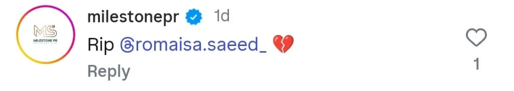 نوجوان ماڈل رومیسہ سعید کا انتقال ہوگیا