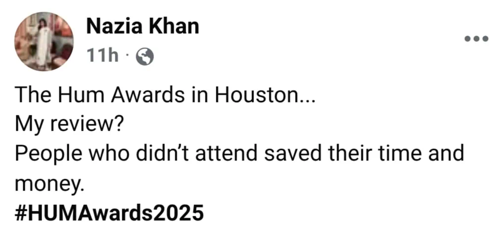 ہم ایوارڈز 2025 شرکاء مایوسی کا اظہار کرتے ہیں