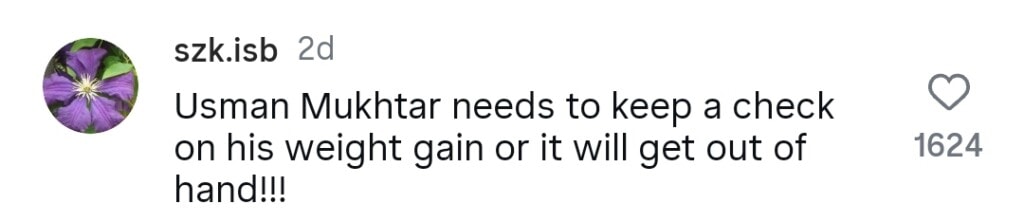 عثمان مختار کے وزن میں اضافے نے آن لائن بحث کو جنم دیا عثمان مختار کے وزن میں اضافے نے آن لائن بحث کو جنم دیا