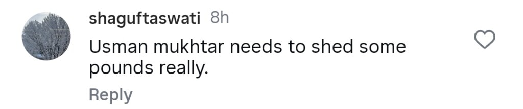 عثمان مختار کے وزن میں اضافے نے آن لائن بحث کو جنم دیا عثمان مختار کے وزن میں اضافے نے آن لائن بحث کو جنم دیا