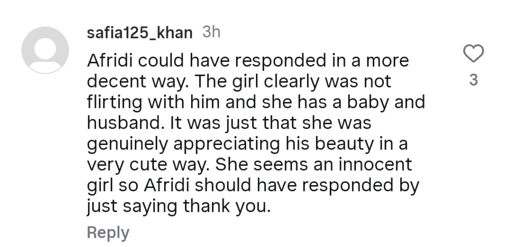 شاہد آفریدی کی مداح کی تعریف اور اس کا رد عمل وائرل ہوجاتا ہے