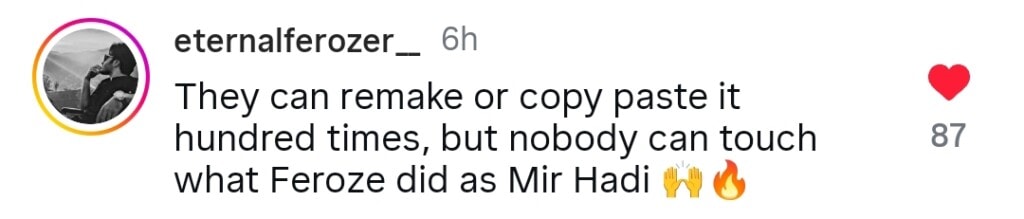 ناظرین نے میری زندہگی ہا ٹو کے کامیار کا موازنہ خانی کے میر ہادی کے ساتھ کیا