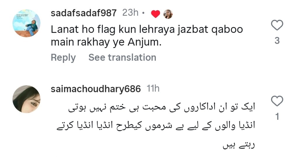 میشی خان نے ہندوستانی پرچم لہراتے ہوئے طلہ انجم کی وضاحت کی مذمت کی ہے