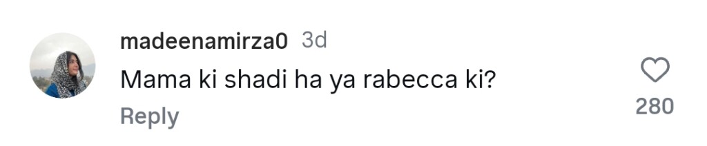 رابیکا خان والدہ کی دلہن کی بیٹی کی شادی پر نظر آتی ہے