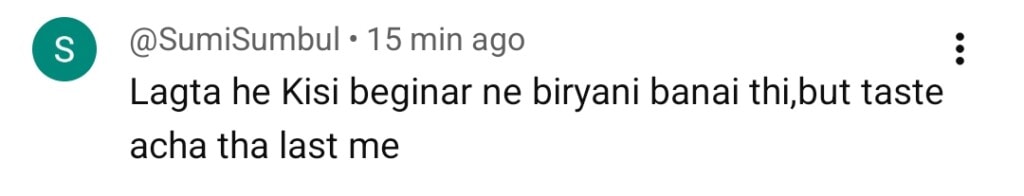بریانی آخری واقعہ عوامی رد عمل بریانی آخری واقعہ عوامی رد عمل