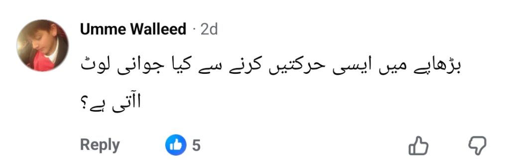 بشریٰ انصاری کو اوور دی ٹاپ ٹین ایج حرکات پر تنقید کا نشانہ بنایا گیا۔
