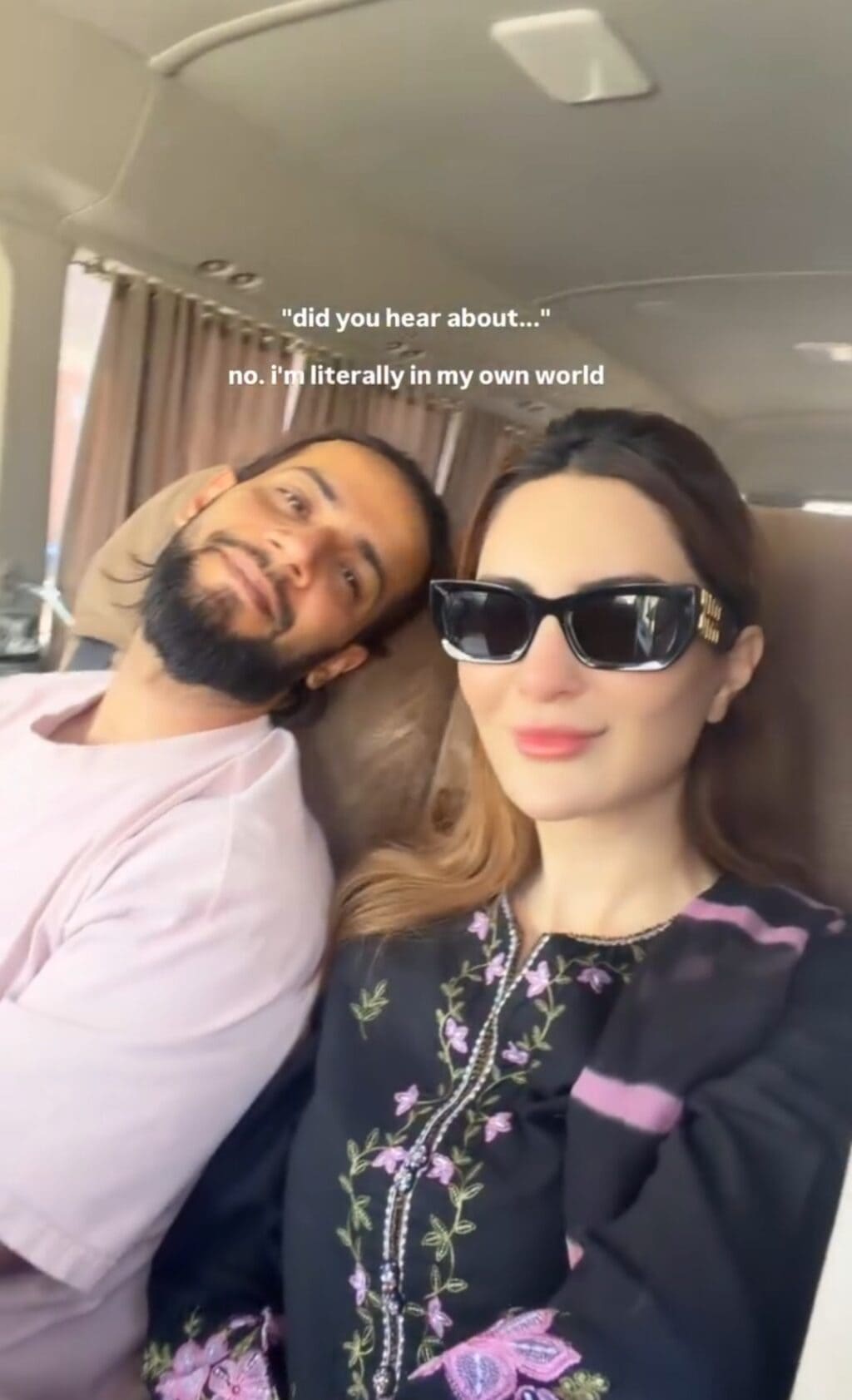نائلہ راجہ اور عماد وسیم نے ہنی مون ریل شیئر کی۔