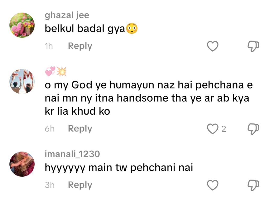 جل فیم اداکار ہمایوں ناز کی حالیہ پیشی نے مداحوں کو حیران کردیا۔ جل فیم اداکار ہمایوں ناز کی حالیہ پیشی نے مداحوں کو حیران کردیا۔